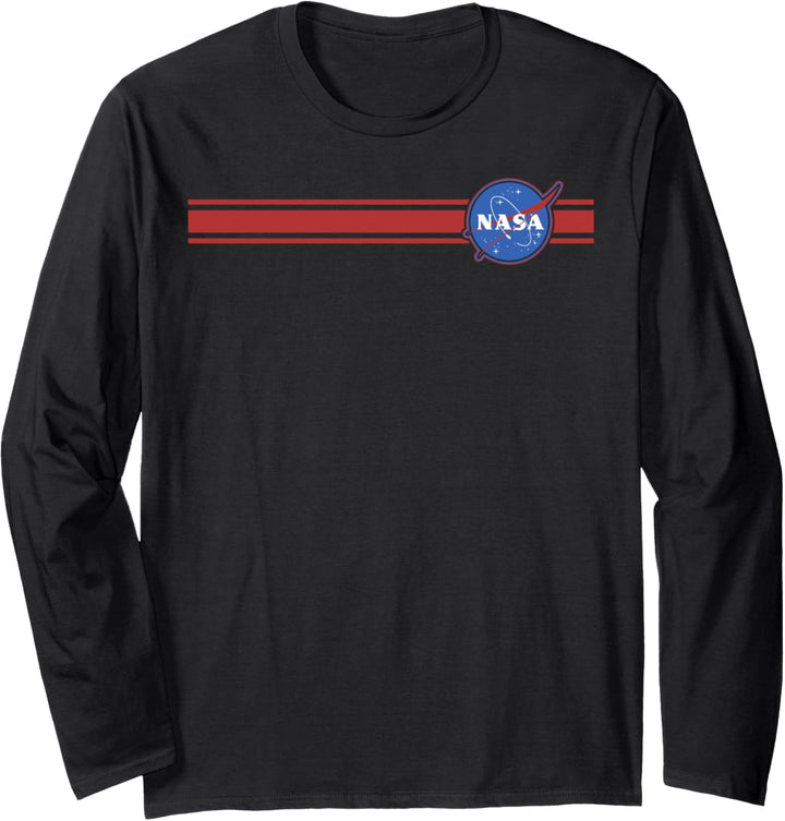 NASA Red Stripe Small Patch Classic Logo Langarmshirt