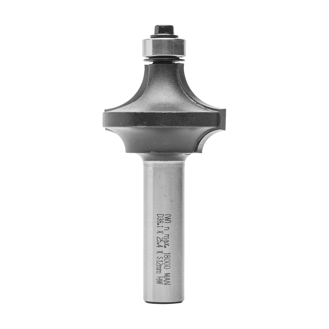 ENT 14580 Duo-Radienfräser HW, Schaft (S) 12 mm, Durchmesser (D) 38,1 mm, NL 25,4 mm, R1 6,35 mm, R2