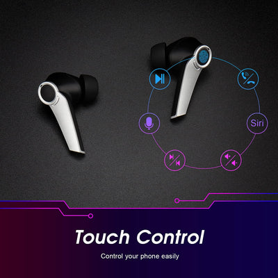 August True Wireless Gaming Kopfhörer mit Bluetooth 5.0 EPG500 – Stereo Gaming Mini Earbuds mit Dual