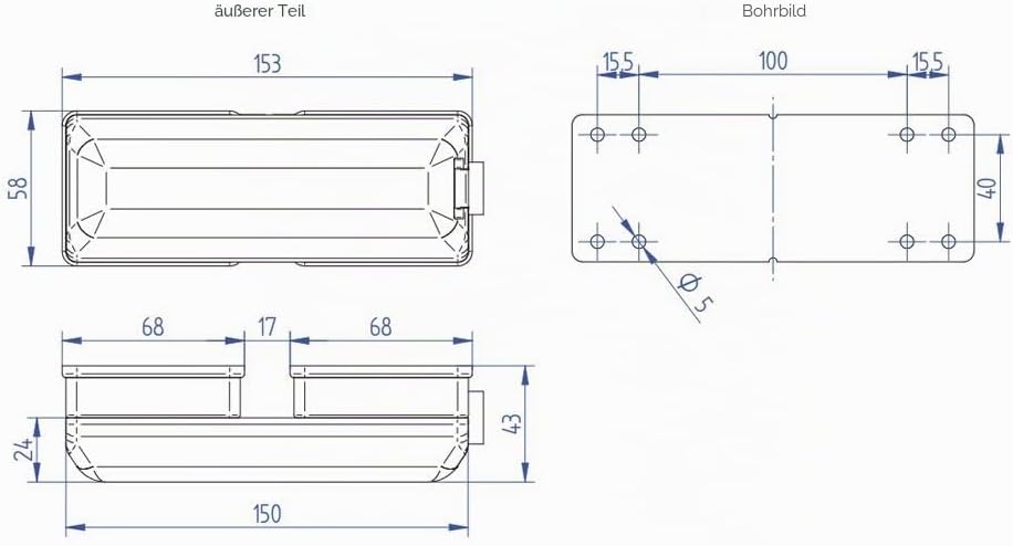 Thule 309832 Türverriegelung Van Lock 1 Stück One Piece, One Piece
