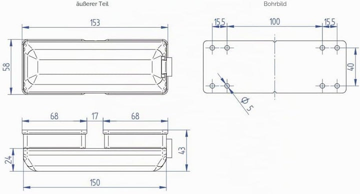 Thule 309832 Türverriegelung Van Lock 1 Stück One Piece, One Piece