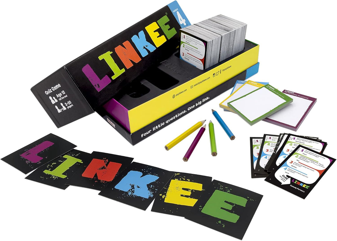 John Adams IDEAL, LINKEE Trivia Game: Four Little Questions, with one Big link!, Family Games, for 2