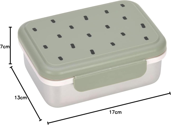 LÄSSIG Kinder Brotdose Edelstahl Lunchbox Frühstücksbox Nachhaltig Kindergarten Schule/Happy prints