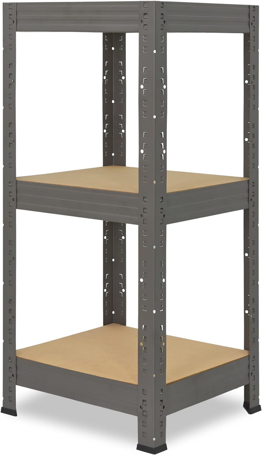 shelfplaza® 90x40x40cm Profi Schwerlastregal grau/Metallregal mit 3 Böden à 200kg Tragkraft/Kellerre