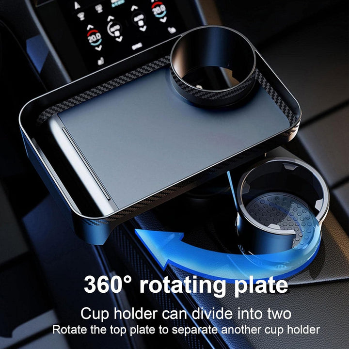 Getränkehalter-Tablett – Verstellbarer Auto-Tablett-Tisch, Telefonschlitz, Auto-Nahrungsmitteltisch