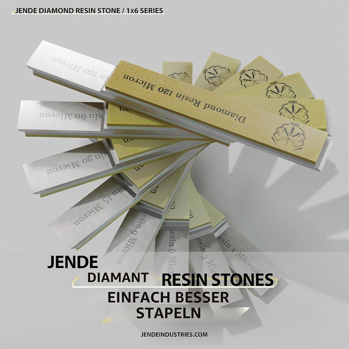 Jende 1 x 15,2 cm Harz-Diamant-Schleifstein für Edge Pro, Hapstone, TSProf, Jende Jigs für Messer (3