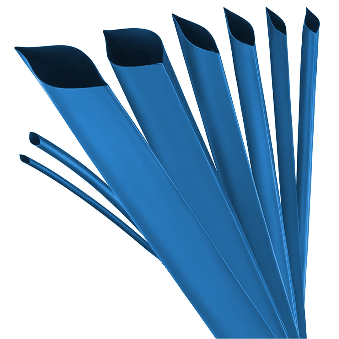 ISOLATECH Schrumpfschlauch Meterware blau ohne Kleber Ø 39mm 5 Meter Schrumpfverhältnis 3:1 Set Poly