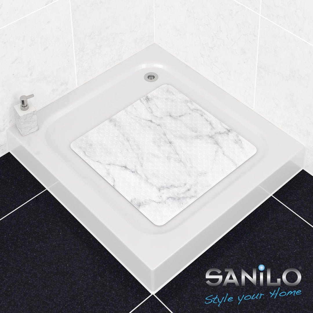 Sanilo Badematte 53 x 53 cm, rutschfeste Duschmatte für Dusche und Badewanne, Antirutschmatte maschi