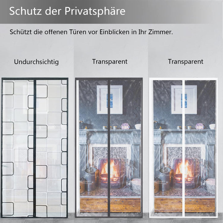 Isolier Schutz Vorhang 100x220cm, Magnet Wärmeschutzvorhang für Türen, Kälteschutz und Wärmeschutz i