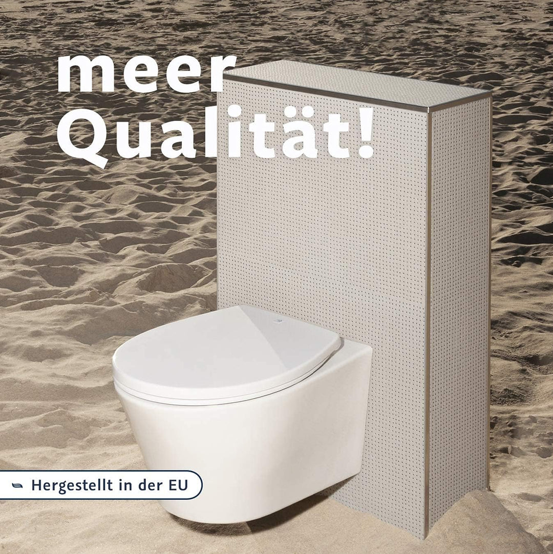 Blauer Hahn® WC Sitz Isar oval | Toilettendeckel mit Absenkautomatik und abnehmbar | Antibakterielle