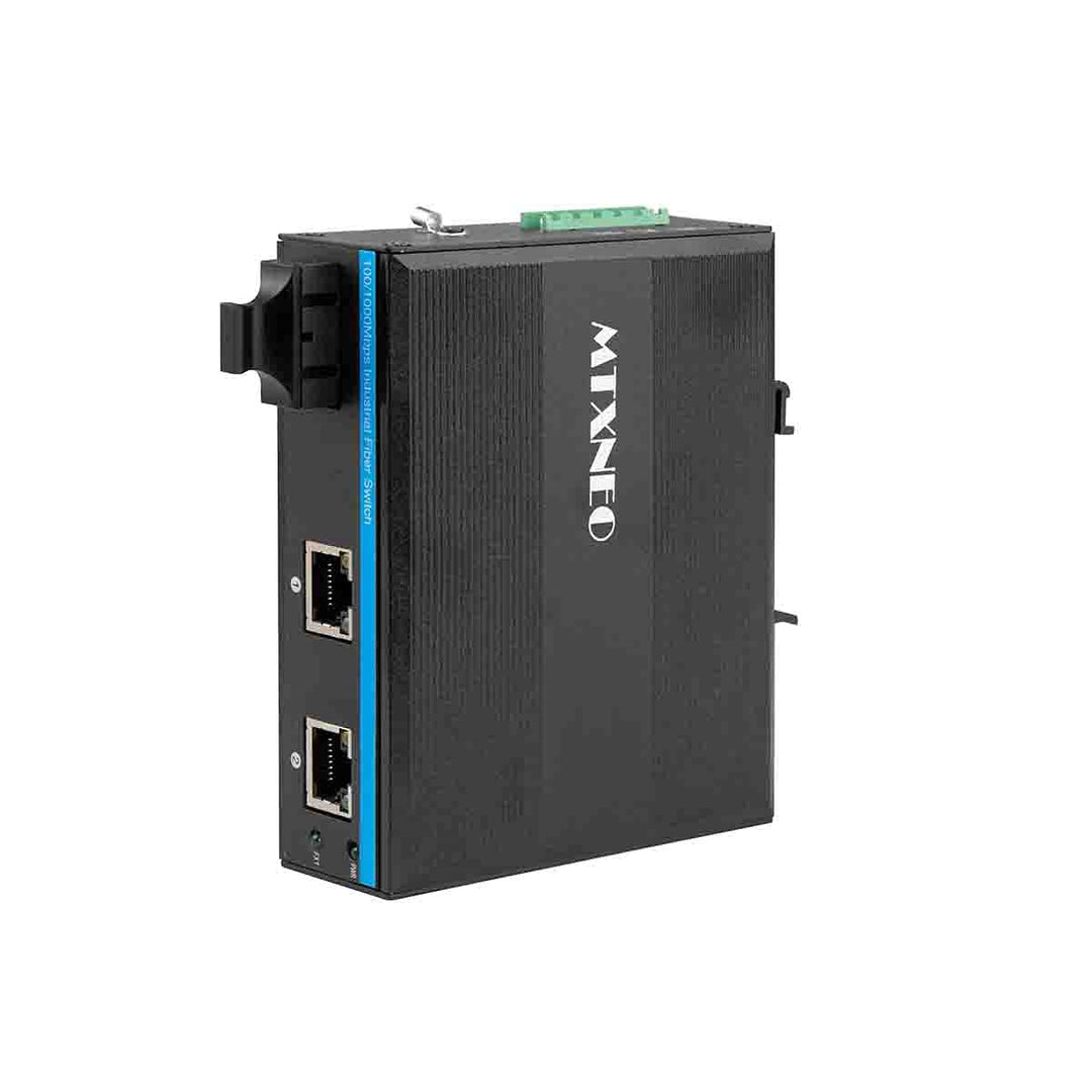 Mini Industrial Fiber Switch Gigabit Outdoor Netzwerk Switch Din Rail Montage 1 SC Fiber Port und 2