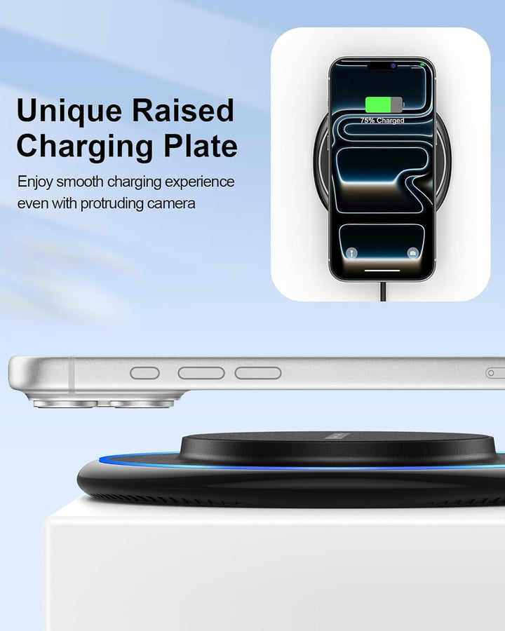 MagSafe Ladegerät mit 20W Schnelles Adapter für iPhone Ladestation, NANAMI Wireless Charger induktiv