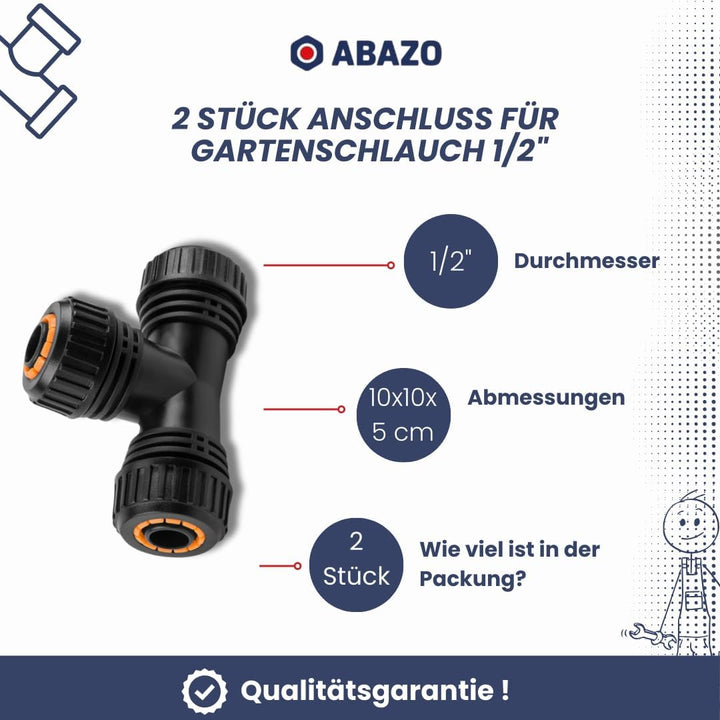 Anschluss für Gartenschlauch, Kupplung, Schlauchverbinder, Kompatibel mit Gardena Schlauchtrommel, B