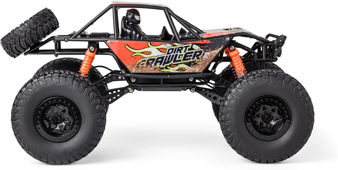 Carson 500404290 1:8 Dirt Crawler 4x4 100% RTR orange - Ferngesteuertes Auto, RC Auto für Kinder