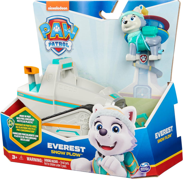 PAW PATROL, Schneemobil mit Everest-Figur (Sustainable Basic Vehicle/Basis Fahrzeug), Spielzeug für