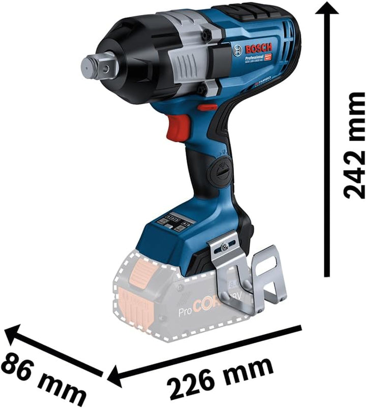 Bosch Professional 18V System BITURBO Akku Drehschlagschrauber GDS 18V-1600 HC (3/4" mit hoher Durch