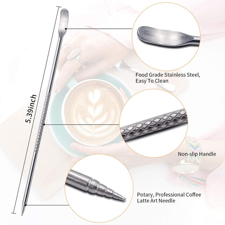 TechKen Milchkännchen,Milchkanne Edelstahl 900ml(32oz), Barista Zubehör Kaffee Milch Kännchen für Es