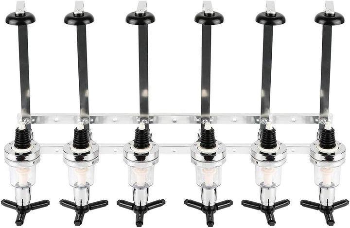 6 Flaschen Getränkeportionierer Bar Butler Wand Flaschenhalter Saft Getränkespender für Cocktail, Ba