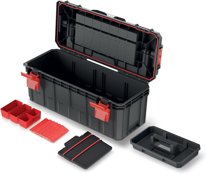 Kistenberg Werkzeugkiste Werkzeugkoffer Werkzeugkasten Werkstattkiste Toolbox Organizer im Deckel mi