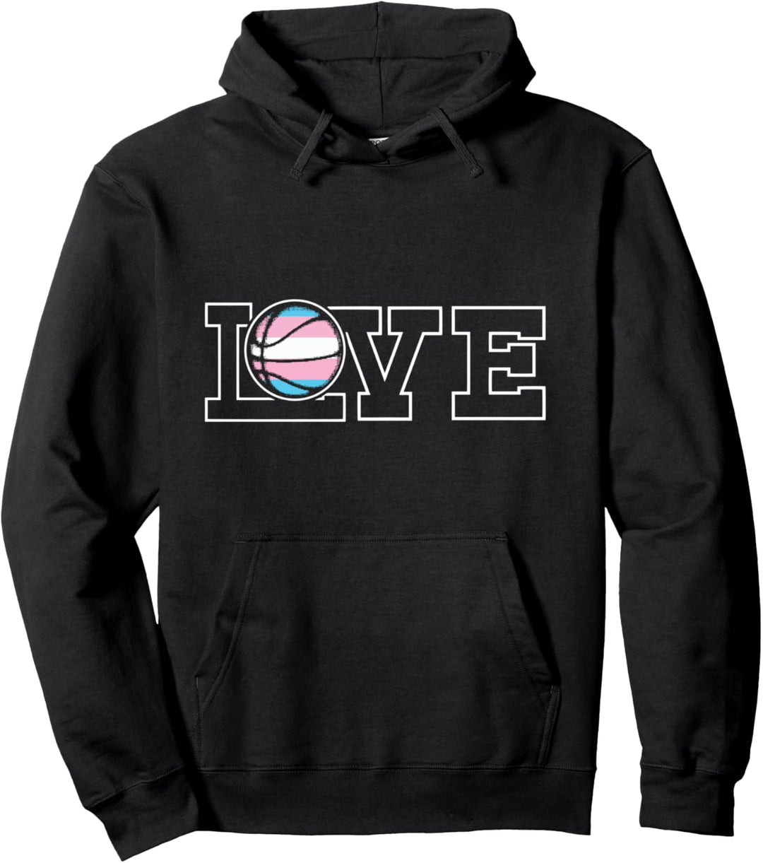 Love Basketball LGBT-Q Trans-gender Pride Sport Fan Ally Pullover Hoodie