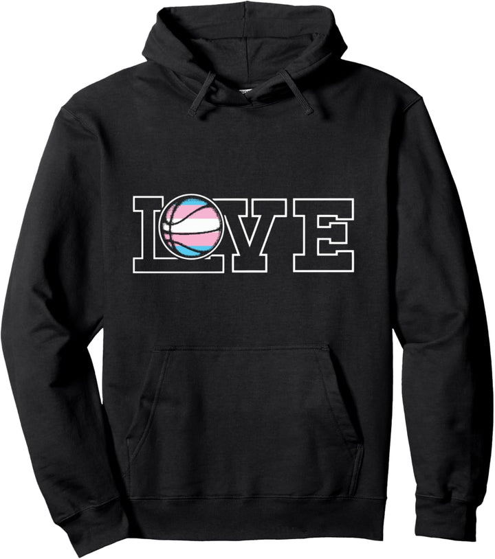 Love Basketball LGBT-Q Trans-gender Pride Sport Fan Ally Pullover Hoodie