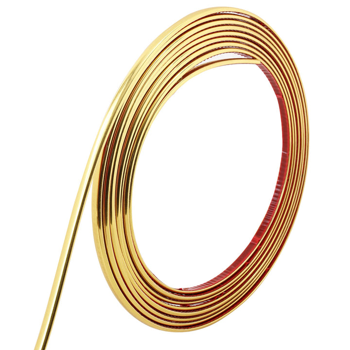 10m Goldene Zierleiste, abziehen und aufkleben, flexible Spiegel, Wand, Decke, Boden, Schrank, Flies