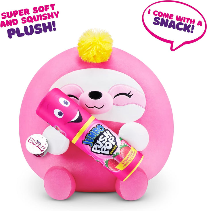 Snackles gross Susie, Faultier (Push Pop) ZURU, 35 cm grossen Plüschtier (Faultier), Faultier