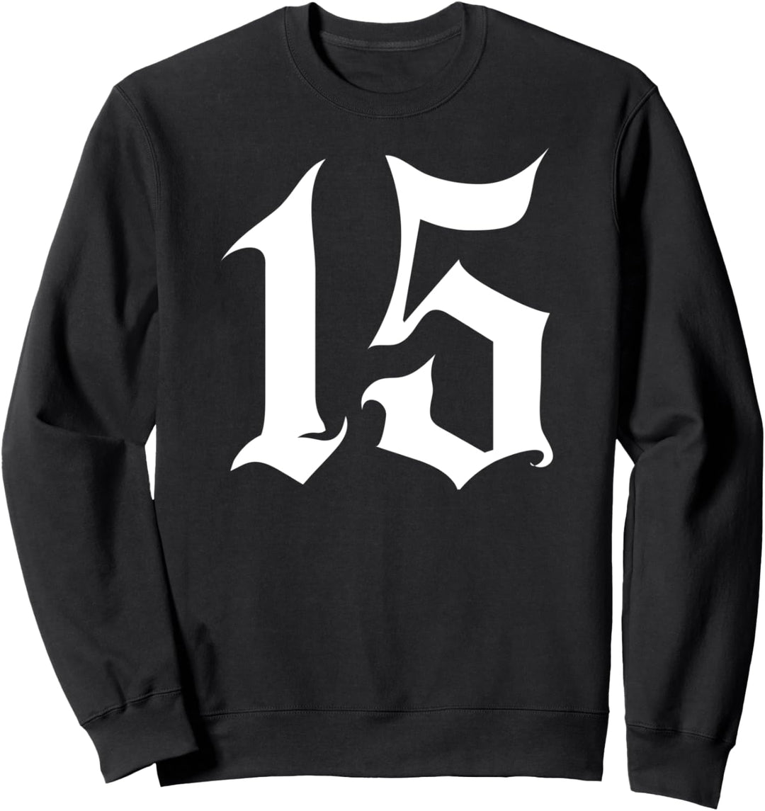 Alte englische Nummer 15 oder Fünfzehn Sweatshirt