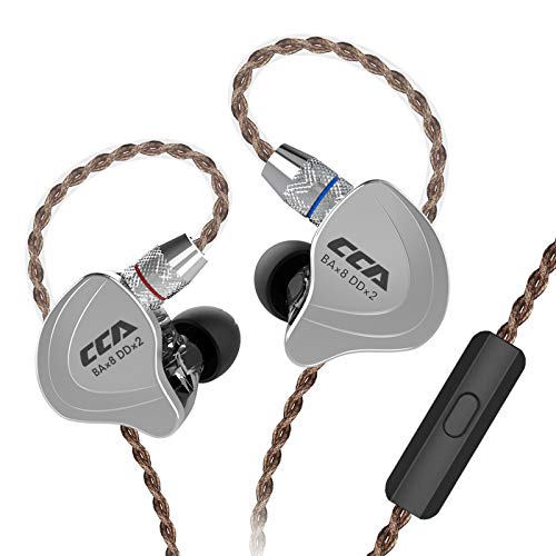 CCA C10 Hybrid-Treiber-In-Ear-Kopfhörer, HiFi-Stereo-Ohrhörer, leistungsstarker Bass, Sport-Headset
