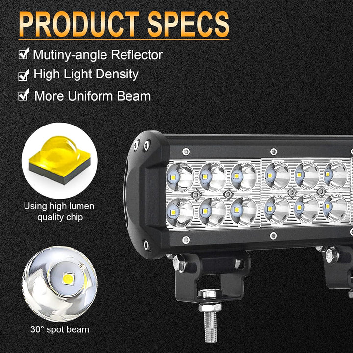 Willpower 23 cm 54W Spot LED-Arbeitsleuchte Bar SUV 4WD Fahren Nebelscheinwerfer 9 inch 54W Spot, 9