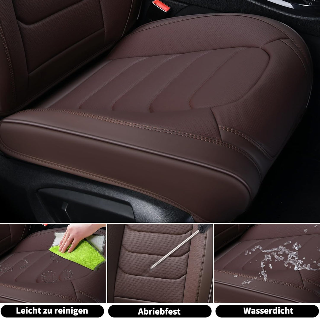 FLORICH Autositzbezüge Komplettset 5 Stück Vorder und Rücksitzbezüge PU-Leder Universel Auto Wasserd
