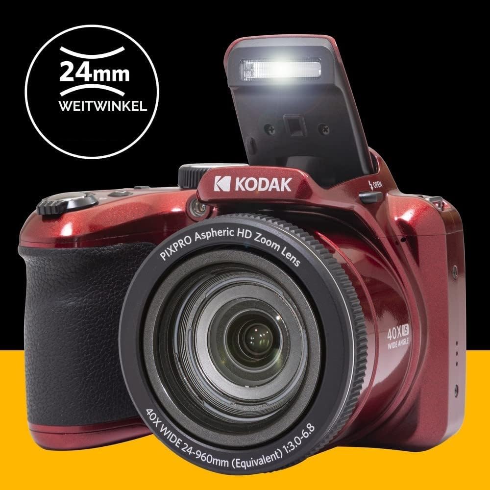 KODAK Pixpro Astro Zoom AZ405 – Digitalkamera Bridge Zoom, X40 Zoom, 24 mm Weitwinkel, 20 Megapixel,