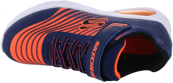 Skechers Jungen 403930l Nvor Sneaker 28 EU Navy Synthetic Orange Textile Black Trim, 28 EU Navy Synt