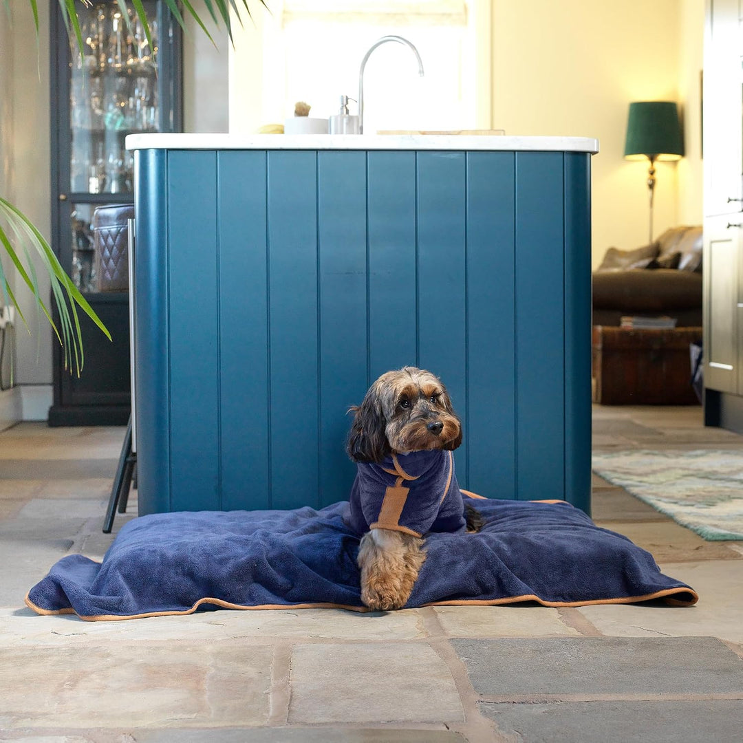 Lucky Paws® Luxuriöser Hundebademantel - Doppellagiger Bademantel Hund - Super saugfähiger Ultraweic