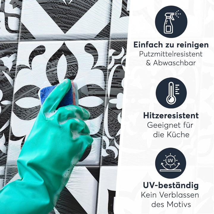 CREATISTO Klebefliesen Stickerfliesen Fliesenfolie - Stylische Sticker Aufkleber für Fliesen I Klebe