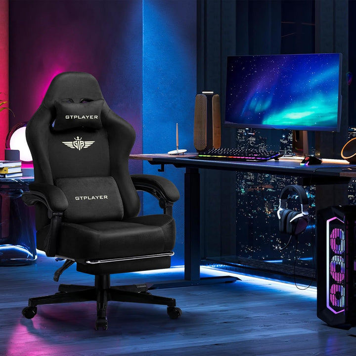 GTPLAYER Gaming Stuhl, Atmungsaktiver Bürostuhl, bürostuhl ergonomisch, Hochwertiger - Stoff, Ergono