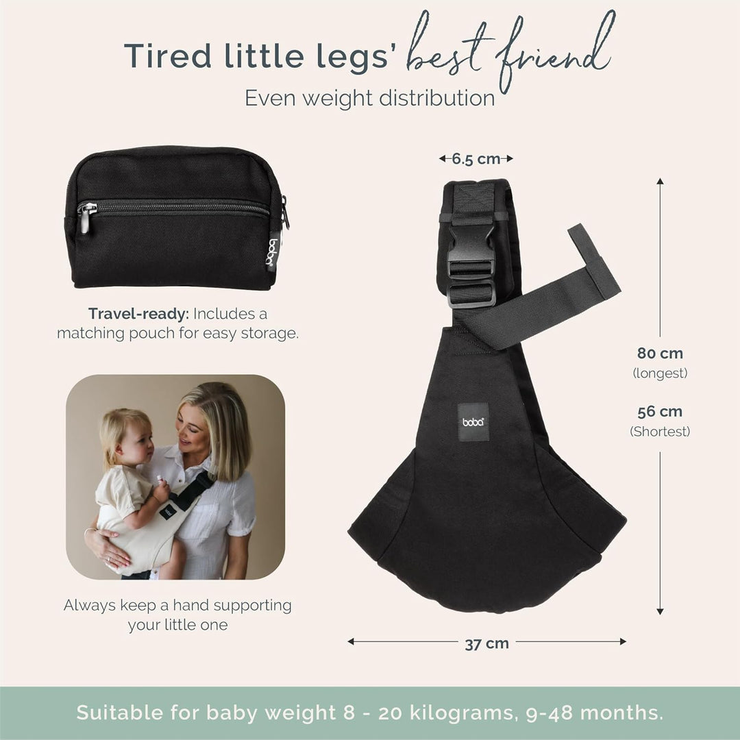 Boba Buddy Hüfttrage Baby bis Kleinkind -100% Baumwoll Babytrage Seitlich, Kindertrage mit verstellb