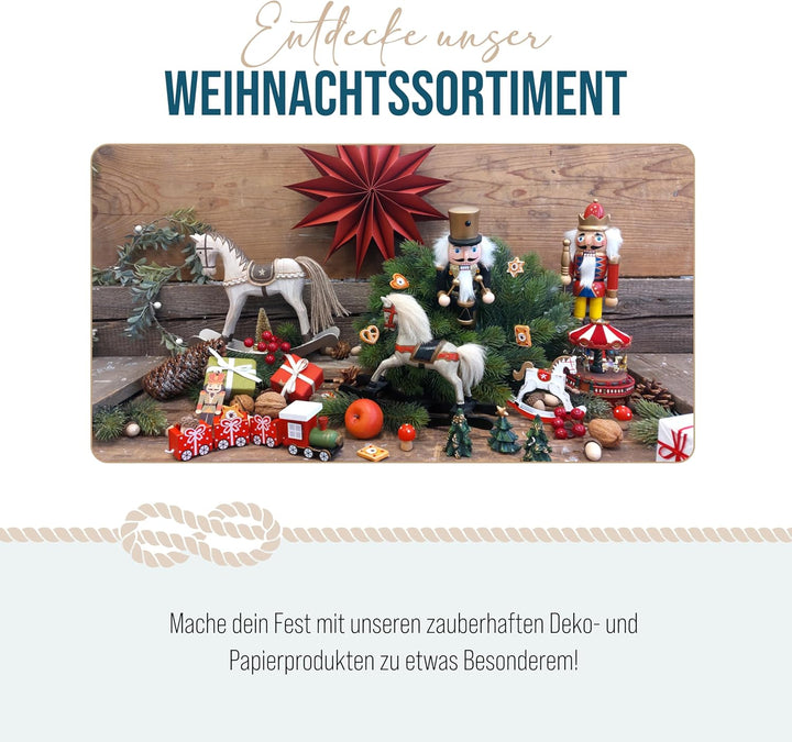 Logbuch-Verlag 18 goldene Weihnachten Anhänger aus Metall 5 cm Goldfarbene Christbaumanhänger Baumbe