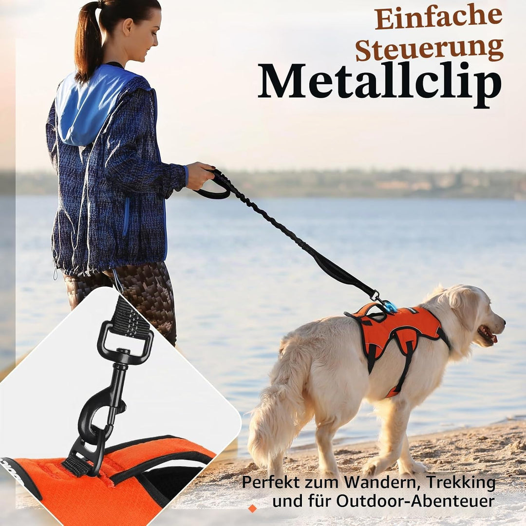 rabbitgoo Ausbruchsichere Hundegeschirr Mittelgrosse Hunde mit Grosse Griff, Anti Zug Sicherheitsges