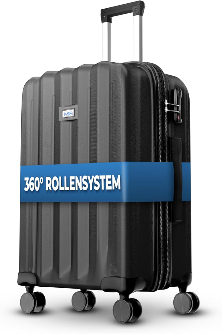 MY TRAVEL BAG Hartschalen-Koffer Trolley ABS Reisekoffer 4 Zwillingsrollen (Handgepäck-Mittel-Gross-