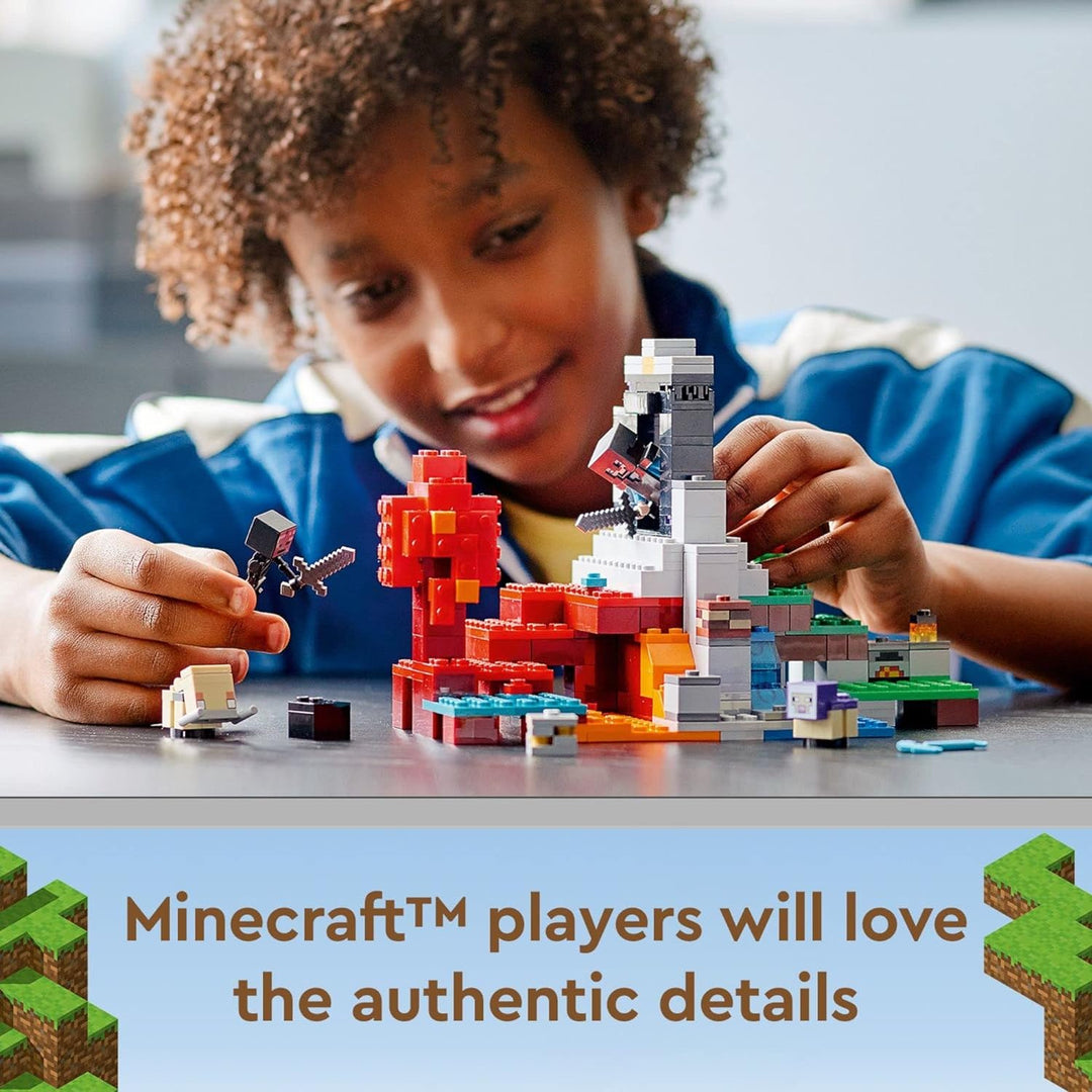 LEGO Minecraft The Ruined Portal 21172 Building Kit; Fun Minecraft Toy for Kids with Steve and a Wit