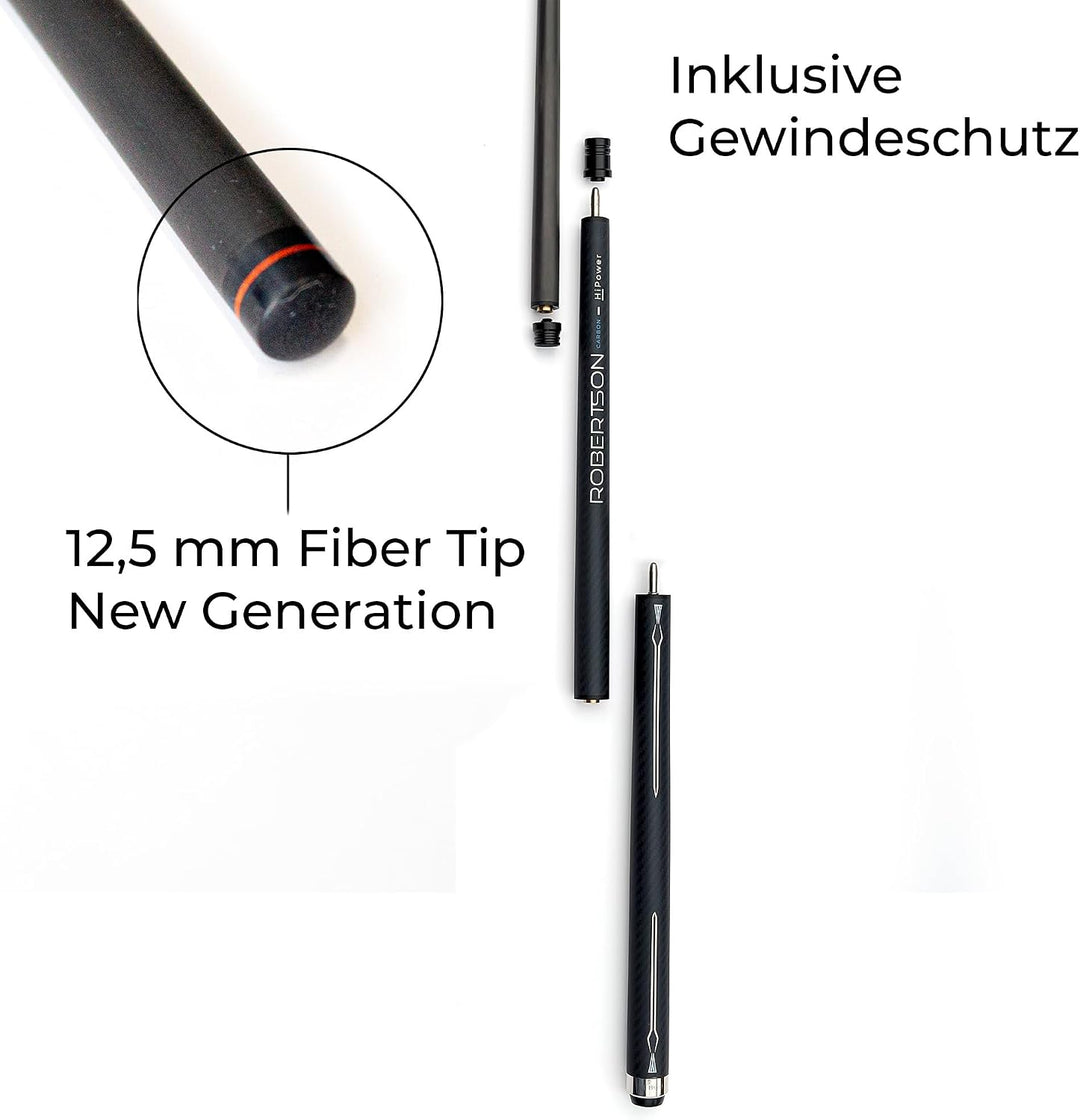 Robertson Carbon Break & Jump Queue HiPower, Profi Anstoss Cue 2-TLG. sowie Break + Jump 3-TLG für m