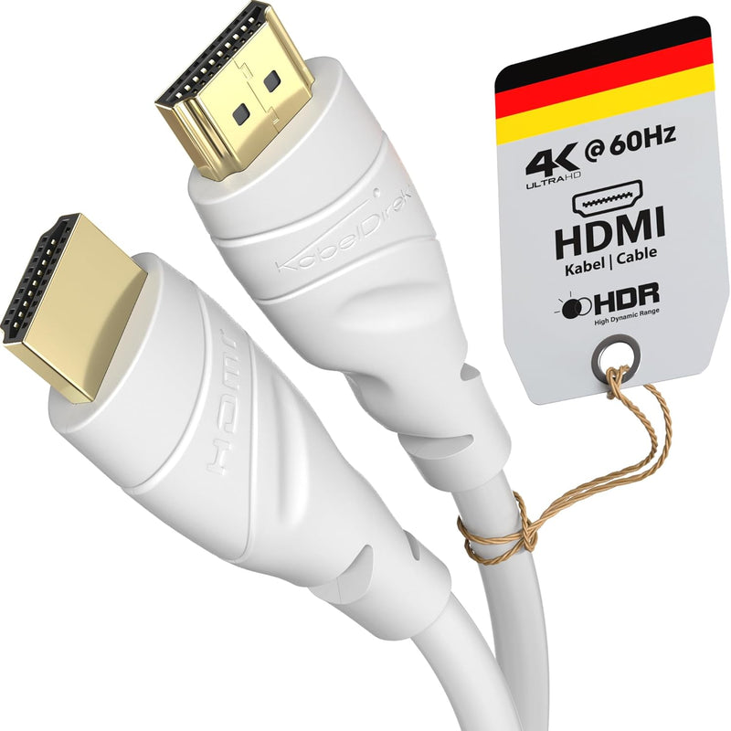 KabelDirekt – 4K HDMI-Kabel – 15 m – 4K@60Hz (Extra-Kupfer für bis zu 18 Gbit/s und Ultra HD/4K – ko