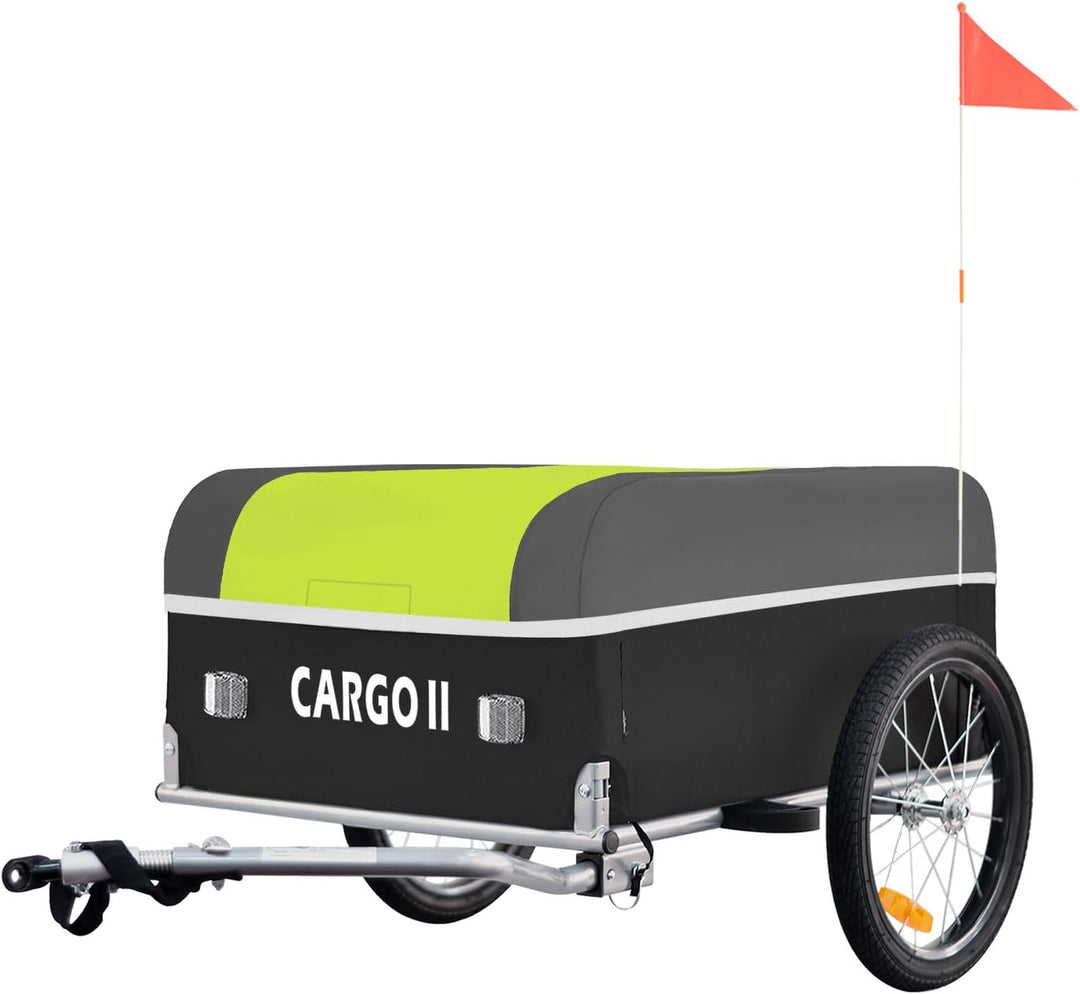 Tiggo VS Cargo II Fahrrad Lastenanhänger mit 130 Liter Volumen Klappbar Fahrradanhänger Transportanh