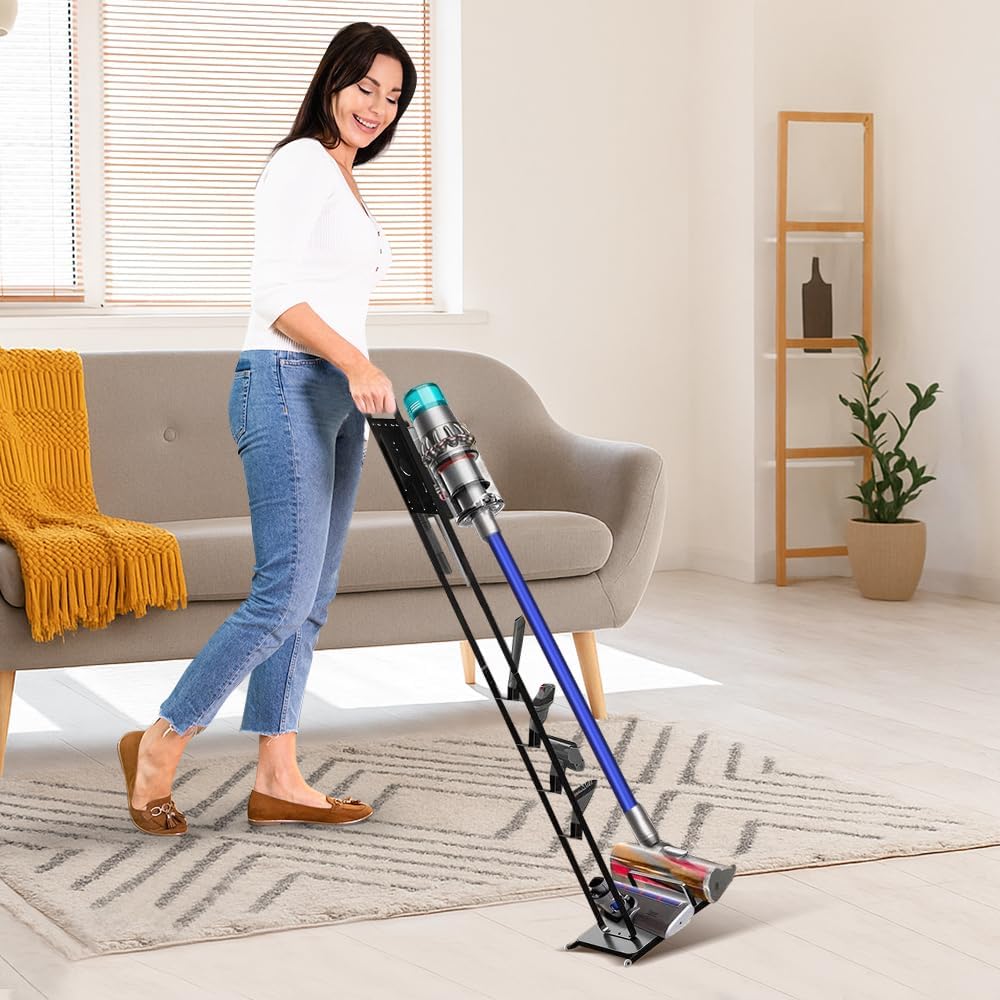 Ständer für Dyson Akkusauger V15 V12 V11 V10 V7 V8 mit Rädern, Metallständer Staubsaugerhalter Halte