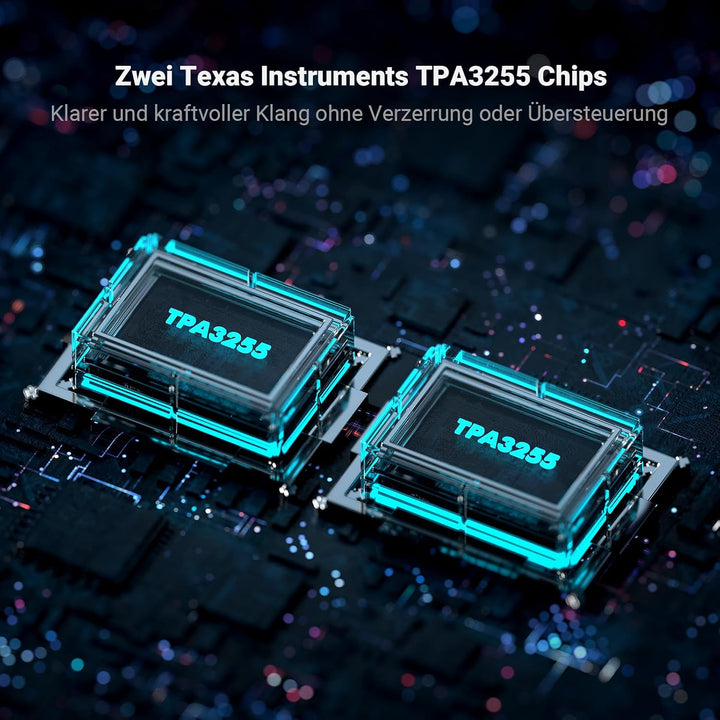 Fosi Audio BT30D Pro Bluetooth Verstärker 2.1 Kanal, Mini HiFi Verstärker mit TPA3255 Chips 165W x2+