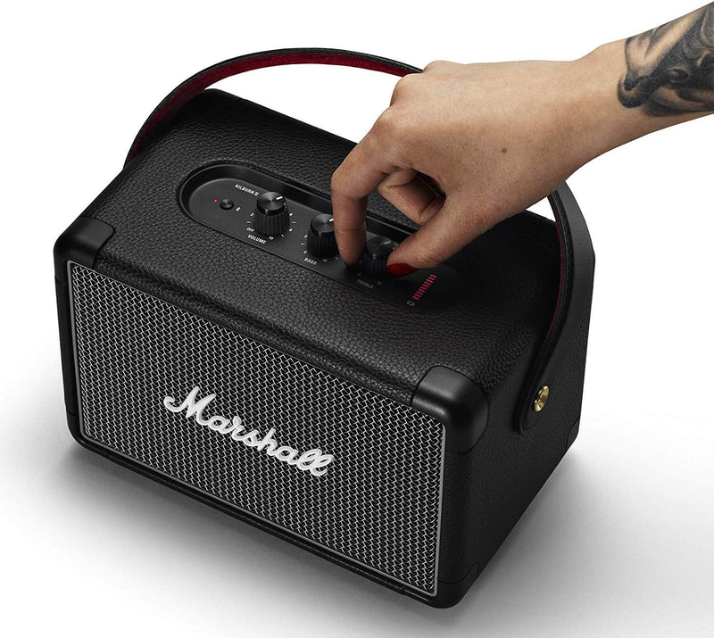 Marshall Kilburn II Bluetooth Tragbarer Lautsprecher, Kabelloser, Wasserabweisend - Schwarz, EU Schw