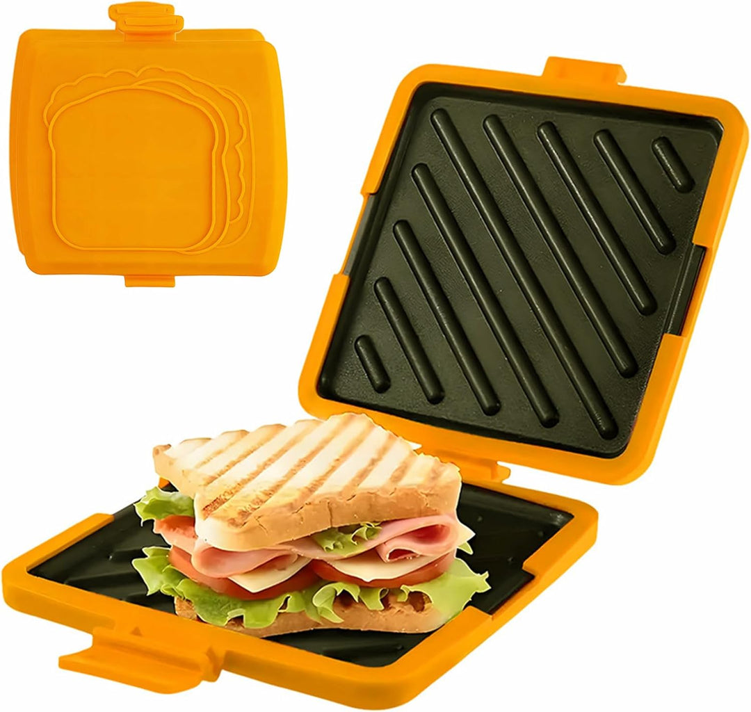 Sandwichpresse für die Mikrowelle – Silikon-Antihaft-Toast-Maker, hitzebeständiger Käse-Toaster, Sna