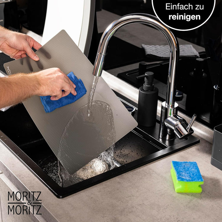 Moritz &amp; Moritz 4x Schneidematte Küche - 28 x 38 cm - Schneideunterlage Küche für schnelles Arbeiten