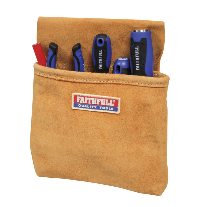 Faithfull Nageltasche mit Einzeltasche – Werkzeugtasche mit Gürtelschlaufe für Zimmerleute, Dachdeck